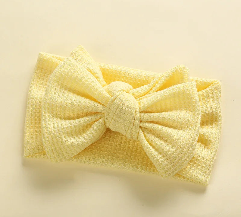 Baby Headband Newborn Baby Girl Hair Accessories Children's Headwear Knit Big Bow Double Layer Kids Hair Band Turban Headdress