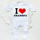 I Love Papa Mama Baby Babygrow Sleepsuit Baby Coming Home Outfit Newbron Shower Gift Boy Girl Cute Sleepsuit Infant White Romper