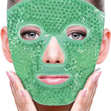 SPA Ice Cold and Hot Heat Full Face Eye Mask Sleeping Ice Pack Reduce Face Puff Dark Circles Gel Beads Compress for Woman