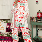 White Christmas Pullover and Drawstring Pants Pajama Set