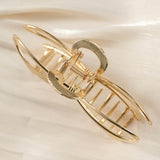 Gold Casual Bowknot Shape Metal Claw Clip