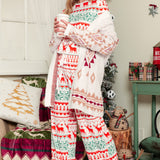 White Christmas Pullover and Drawstring Pants Pajama Set